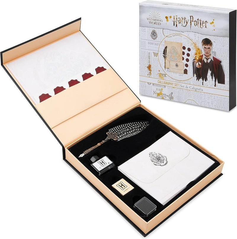 Harry Potter Gifts Calligraphy Set With Feather Quill Pen Ink Pot Envelopes Stickers Stamp Writing Pad in Collectible Keepsake Gift Box For Fans - Image 2